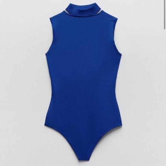 Zara Knit Bodysuit With Cut-out Choker - Picture 2 of 4